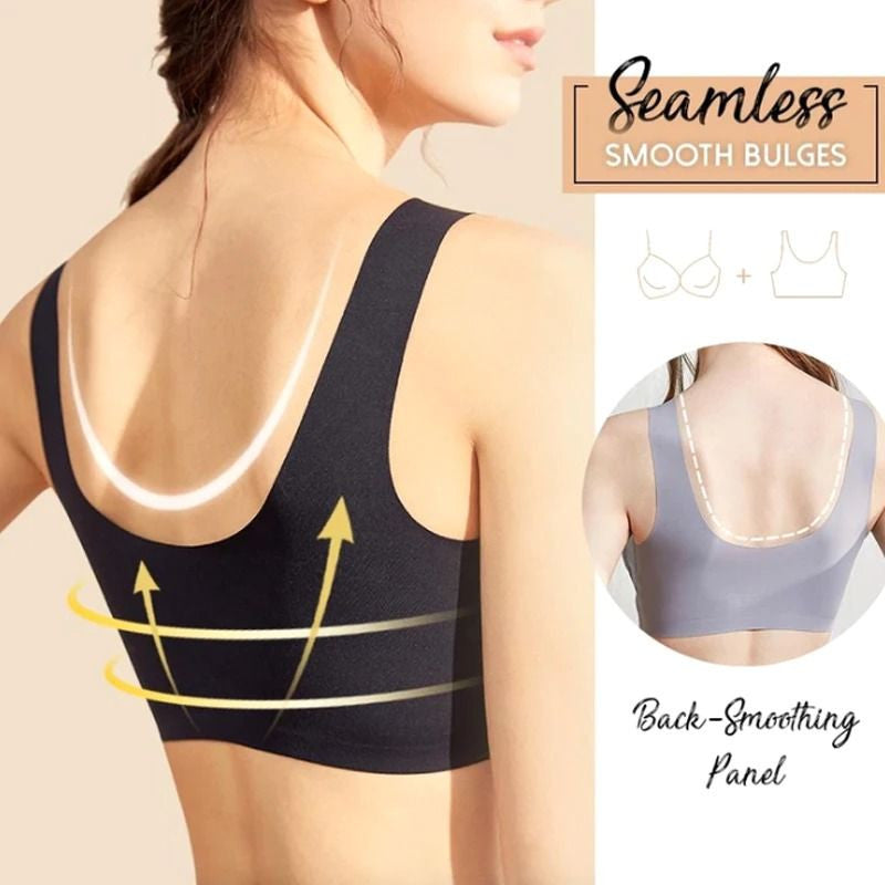 WIRELESS PUSH UP COMFORT SHOCK-PROOF LATEX PAD LACE BRA ??AUTUMN SALE 50% OFF??