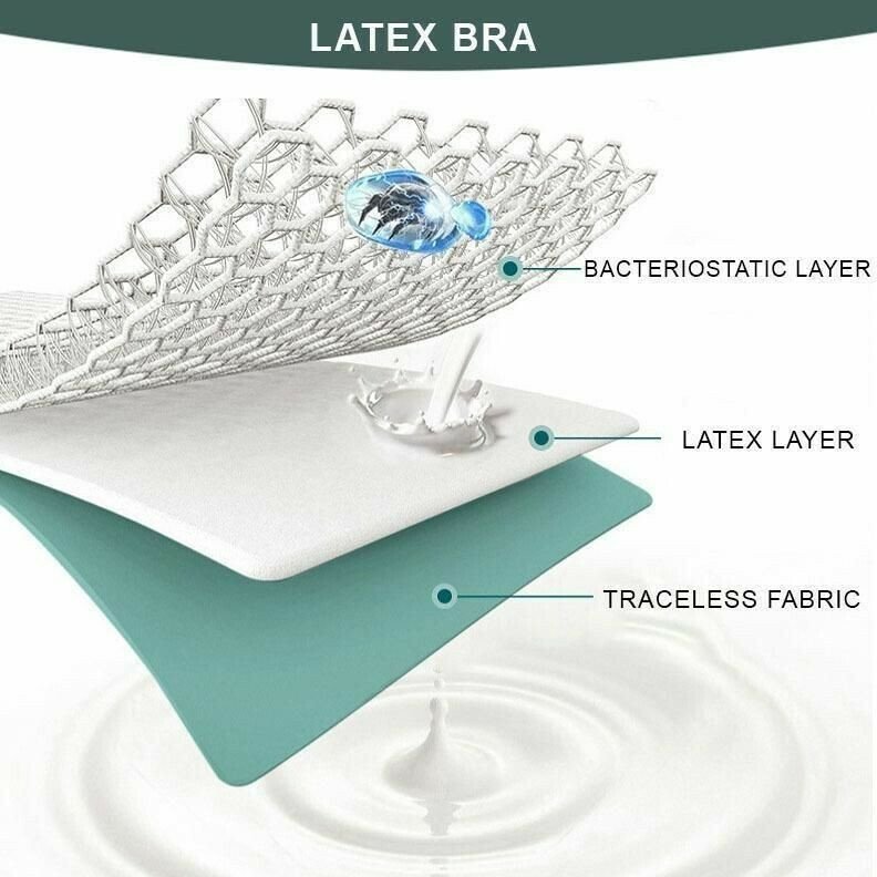 WIRELESS PUSH UP COMFORT SHOCK-PROOF LATEX PAD LACE BRA ??AUTUMN SALE 50% OFF??