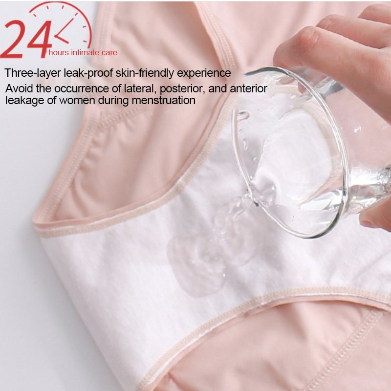 ?? 3PCS High-waisted Leak-proof Ultra-thin Panties