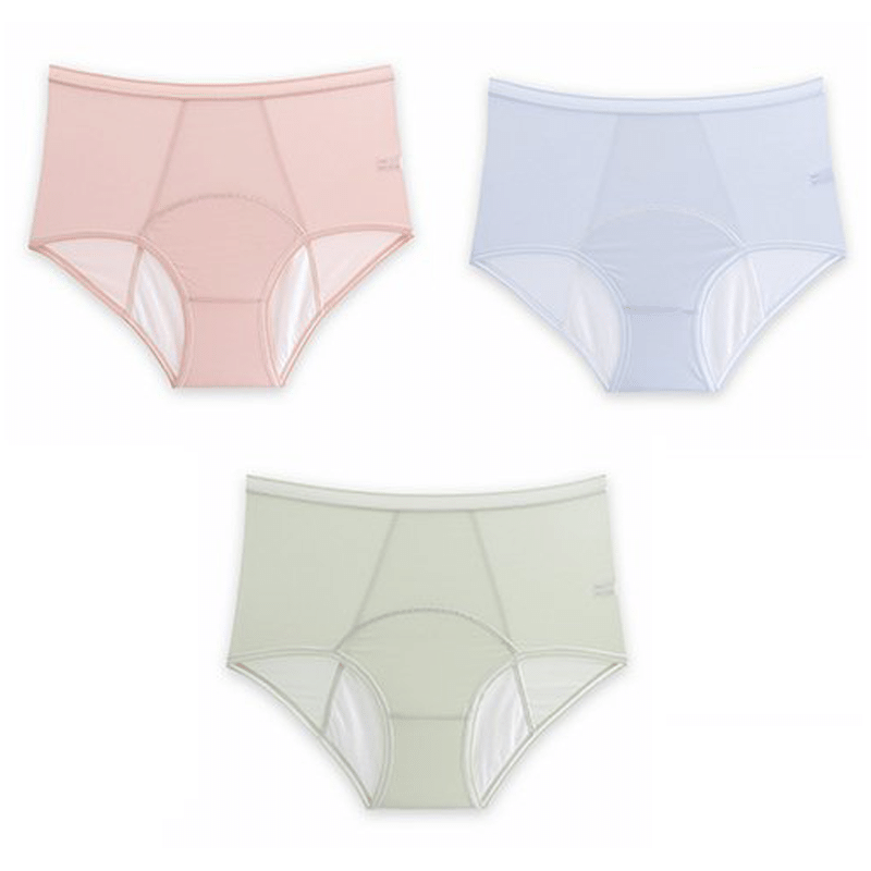 ?? 3PCS High-waisted Leak-proof Ultra-thin Panties