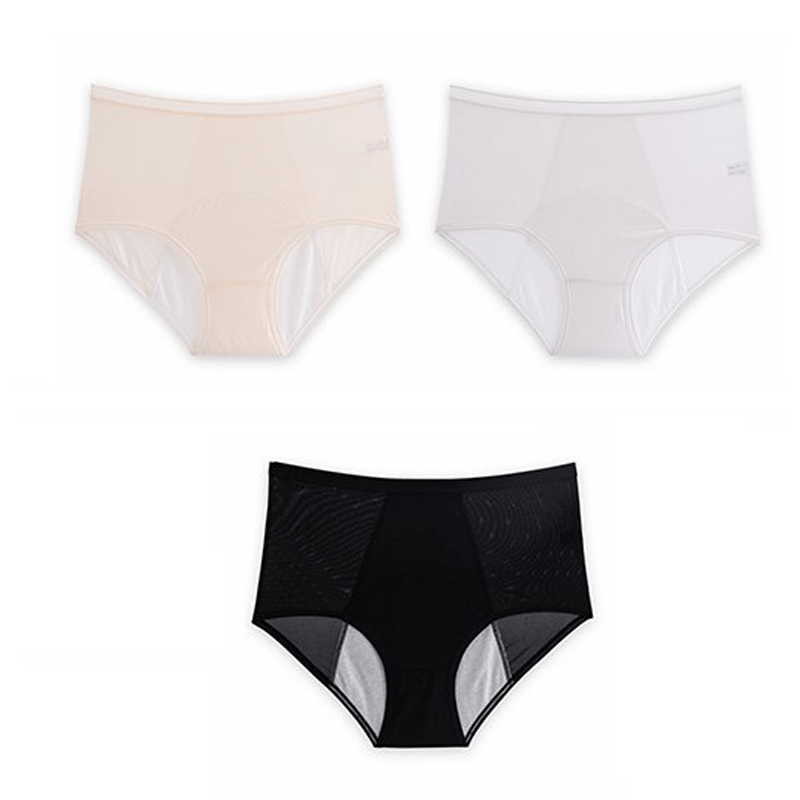 ?? 3PCS High-waisted Leak-proof Ultra-thin Panties
