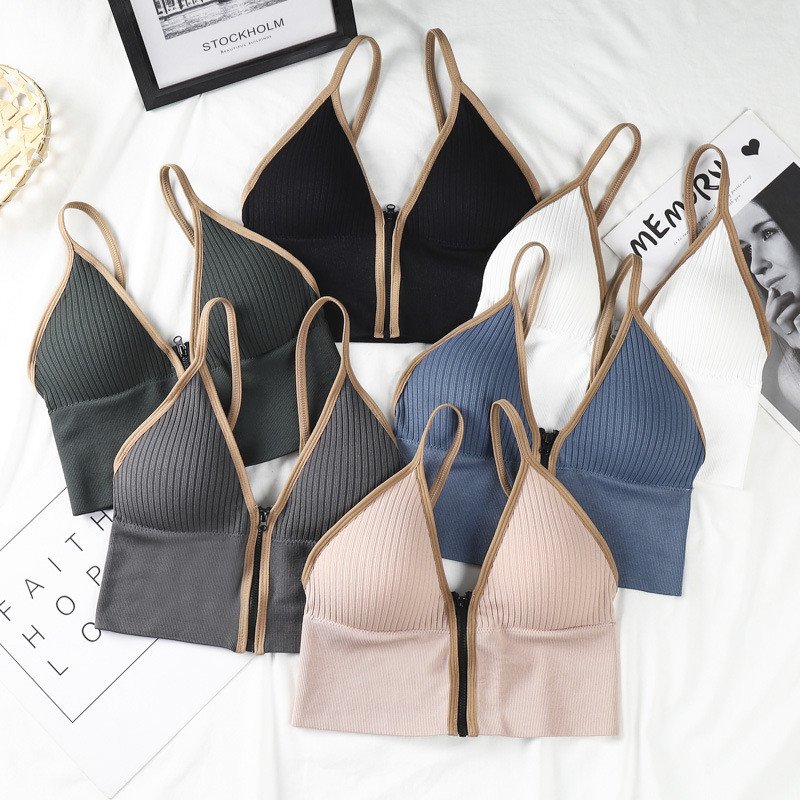 ZIPPER LOCKED STYLING SEXY WRAPPED CHEST TOP BRA ??HOT DEAL - 50% OFF??