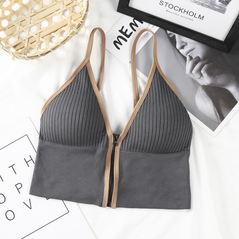 ZIPPER LOCKED STYLING SEXY WRAPPED CHEST TOP BRA ??HOT DEAL - 50% OFF??