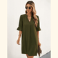 Notched Neck Flounce Sleeve Tunic Dress ??50% OFF - LIMITED TIME ONLY??