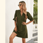 Notched Neck Flounce Sleeve Tunic Dress ??50% OFF - LIMITED TIME ONLY??