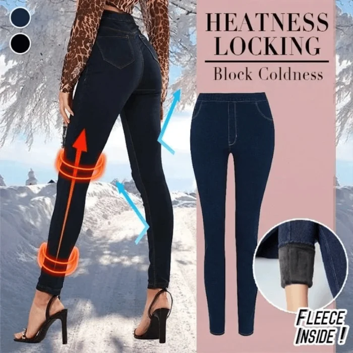 Figskey Thermal Fleece Denim Jeggings, 2024 New Fleece Lined Jeans Women,  High Waist Fleece Lined Jeggings Women Denim (Black, Small) : :  Fashion
